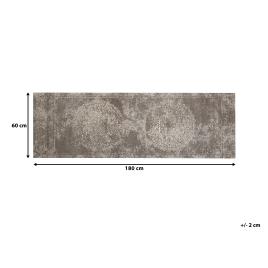 Tapete de algodão 60 x 180 cm taupe BEYKOZ