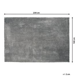 Tapete de poliéster 160 x 230 cm cinzento claro EVREN