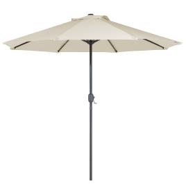 Guarda-sol de jardim creme em alumínio com iluminação LED ø 266 cm RAPALLO
