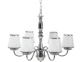 Lustre em metal cromado para 6 lampadas BRADANO