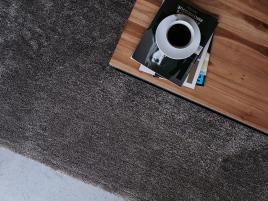 Tapete shaggy 200 x 300 cm cinzento escuro DEMRE