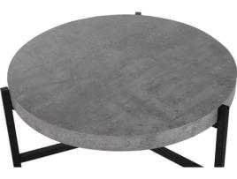 Mesa de centro efeito betão Ø 70 cm BONITA