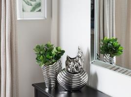 Vaso decorativo prateado ECETRA
