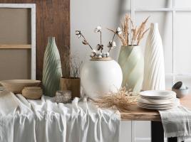 Vaso decorativo 54 cm branco FLORENTIA