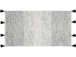 Tapete de exterior 80 x 150 cm preto e branco GEMLIK