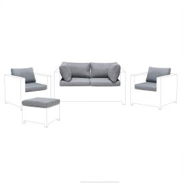 Conjunto de capas de almofada cinzento MILANO