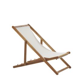 Cadeira de jardim dobrável em madeira de acácia clara ANZIO