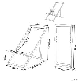 Cadeira de jardim dobrável em madeira de acácia clara ANZIO