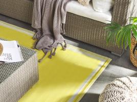 Tapete de exterior 120 x 180 cm amarelo ETAWAH