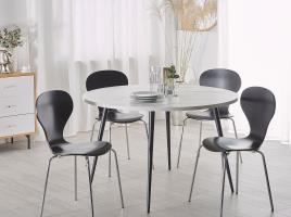 Mesa de jantar redonda de efeito mármore ø 120 cm ODEON