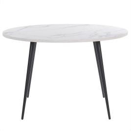 Mesa de jantar redonda de efeito mármore ø 120 cm ODEON