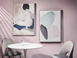 Quadro decorativo com moldura 63 x 93 cm preto e cinzento GRAVONI