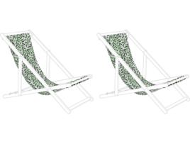 Conjunto de 2 tecidos com folhas para espreguiçadeiras ANZIO / AVELLINO