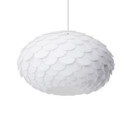 Candeeiro de teto branco com efeito de pinha ERGES