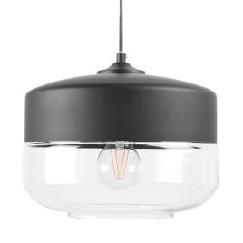 Candeeiro de teto em metal preto com vidro MURRAY