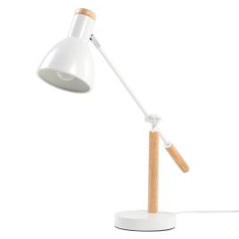 Candeeiro de mesa branco e castanho PECKOS