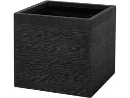Vaso decorativo para plantas 40 x 40 x 38 cm preto PAROS