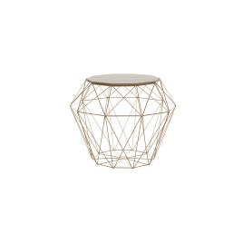 Mesa de apoio castanha clara e dourado ELIDA