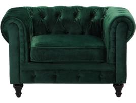 Poltrona em veludo verde CHESTERFIELD