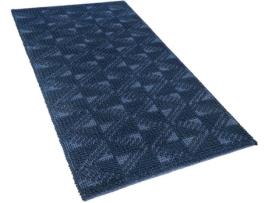 Tapete de lã 80 x 150 cm azul marinho SAVRAN