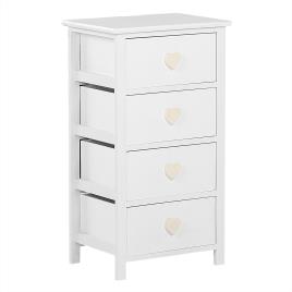 Cómoda de 4 gavetas branco ZALAN