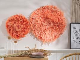 Decoração de parede de penas Ø 60 cm coral JUJU