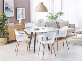 Conjunto de 2 cadeiras de jantar brancas BERECA