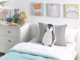 Almofada decorativa pinguim branco preto 32 x 48 cm HAJDARABAD