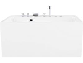 Banheira autónoma com hidromassagem 130 x 130 cm branca TAHUA