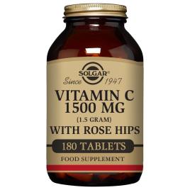 Rose Hips C Vitamina C com rosa mosqueta Rose Hips C 1500 mg Solgar 1500 mg - 90 Comprimidos