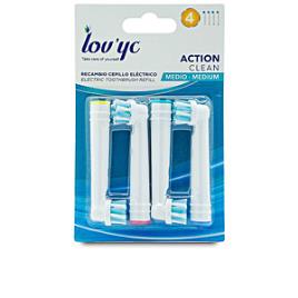 LOVYC Recambio cepillo eléctrico Action clean medio 4 uds