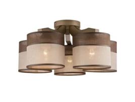 Candeeiro de Teto Andrea Madeira Castanho 23X43X43 Cm EPIKASA