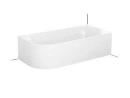 Banheira BETTE Lux Oval V Silhouette banheira de canto 185x85x45cm 2 inclinações traseiras Instalação no canto direito 3436CELVS