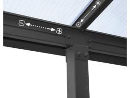 Pérgola CANOPIA Olympia Cobertura para Terraço de Aluminio 3X9.8 m Cinza