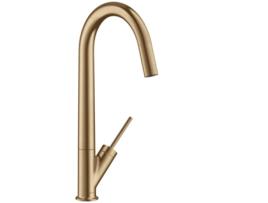 Misturadora de Cozinha Monocomando HANSGROHE Axor Starck 300 com Bica Giratória Cor: Ouro Vermelho Escovado