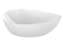 Lavatório de Bancada TOTO Ta Sem Furo para Torneira com Descarga 460X420Mm Cefiontect Linearceram L4704E