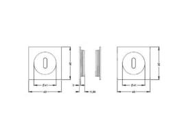 Kit de Alça Quadrada para Tigela KARCHER DESIGN Aço Inoxidável Polido Epdq3 Bb 72