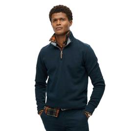 Superdry Suéter Com Meia-zíper Core Pique Henley