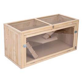 Gaiola de madeira para hamster TIAKI XL - C 115 x L 50 x A 55,3 cm