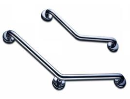 Barra de Apoio Angular 135 em Aço Inoxidável 400X400Mm AKW 2 Pontos de Fixação