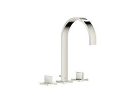 Torneira de Lavatório de Três Furos Mem Da DORNBRACHT com Rosas Simples com Descarga Emergente Projeção de 200 Mm 20715782 Cor: Platina