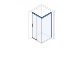 Porta de Correr KORALLE S600Plus com Divisória na Unidade Fixa Dstdf2 140 L Divisória Esquerda 1400Mm Cabines de Duche: Perfil/Painel: Prata Alto