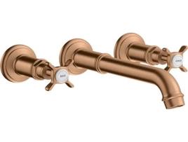 misturadora manual Axor Montreux de 3 orifícios para lavatórios, encastrável na parede