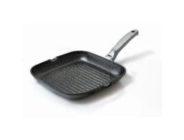 Prato para Grelhar Granito Premium Alumínio Fundido Sob Pressão Antracite 26X26X4 5 Cm RISOLÌ