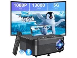 Projetor SUREWHEEL Sw10 Fhd 1080P Ecrã de 180 Polegadas 5G Wifi Bluetooth 13000 Lúmens Função de Zoom Correção Keystone