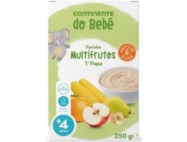 Papa Infantil Farinha Multifrutos 1ª Papa +4M Sem Glúten CONTINENTE DO BEBÉ 250 gr