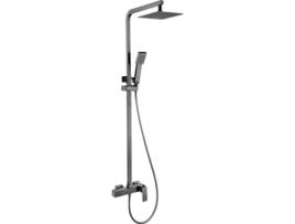 Coluna de Duche Extensível Pulverizador Quadrado Termostático Gun Metal MICE COLLECTION
