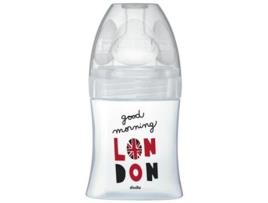 Mamadeira Sensation Glass 150 Ml Fluxo 1 0-6 Meses Modelo: Londres DODIE
