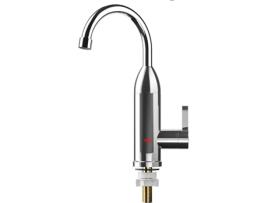 Aquecedor de Água Elétrico com Display Torneira de Cozinha Torneira de Água Quente Instantânea para Lavagem de Cozinha CHRUI Prata