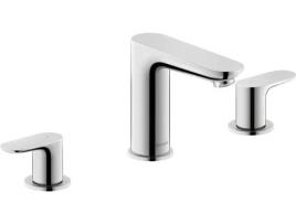 Misturadora de Lavatório de 3 Furos DURAVIT Wave 129 Mm de Projeção com Descarga de Emergência Wa10600050 Cor: Crómio de Alto Brilho